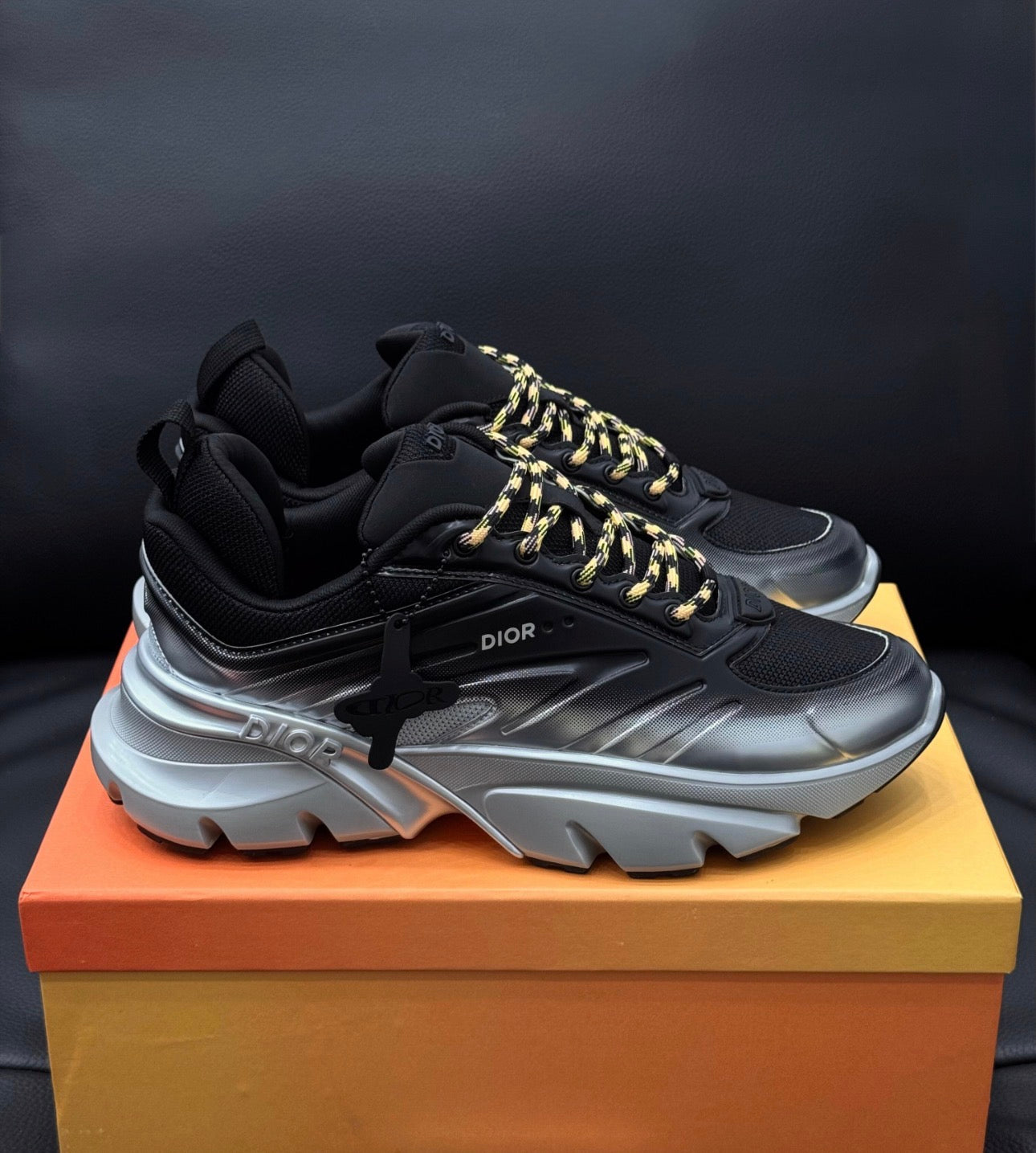 Sneaker B44 Blade Maille technique noir argenté tissu technique