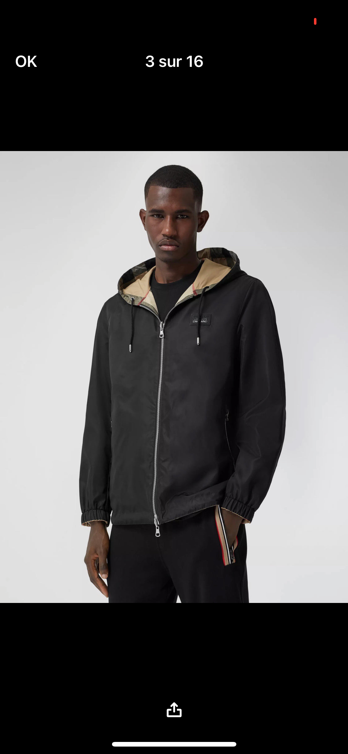 Reversible BRB jacket invoice