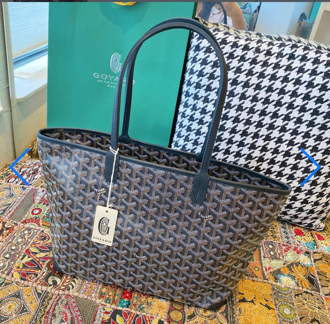 Artois Blue navy PM invoice bag