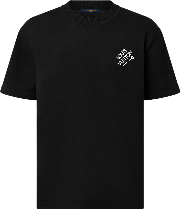 Haut en coton à manches courtes et col rond lv