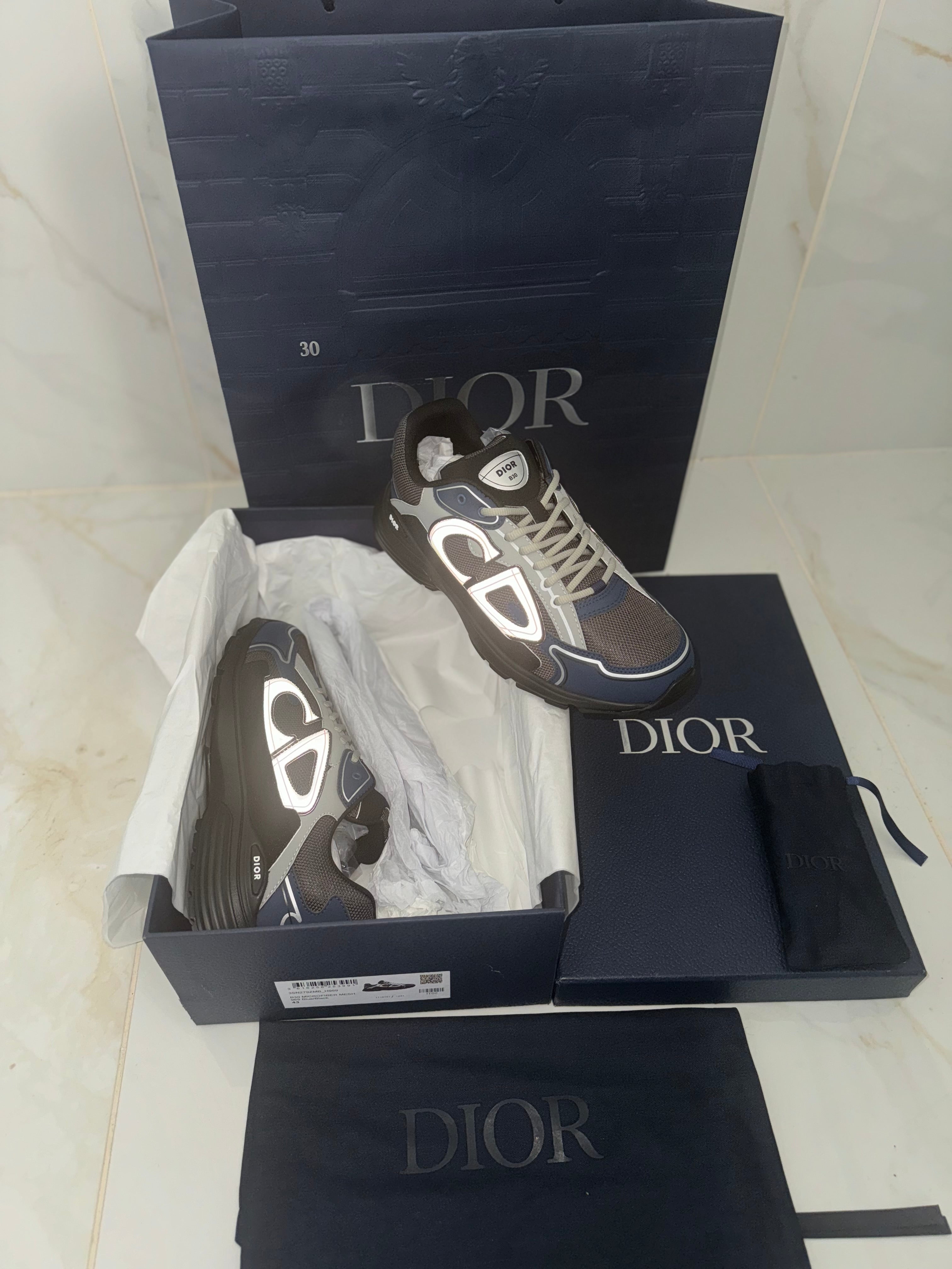 SNEAKERS B30 V3 VERSION BIEN LISSE BLUE NIGHT GREY RÉFLECTIVE RÉACTION CORRECTES FACTURE PACKAGING COMPLET