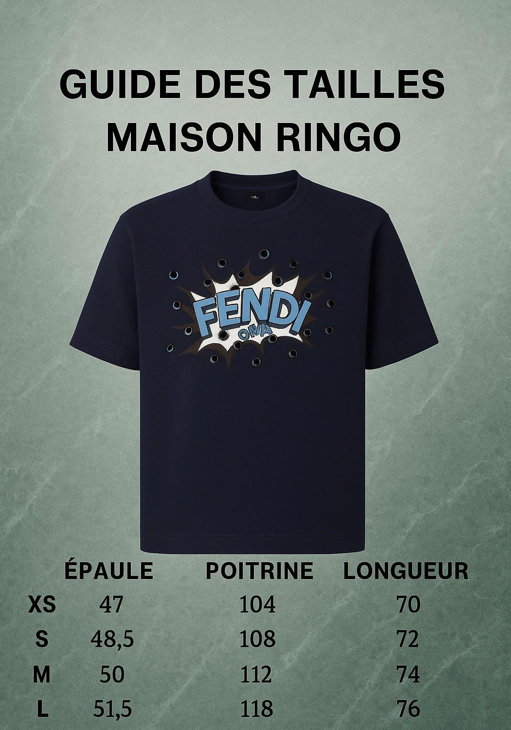 FF T SHIRT COTON BLEU 10/10