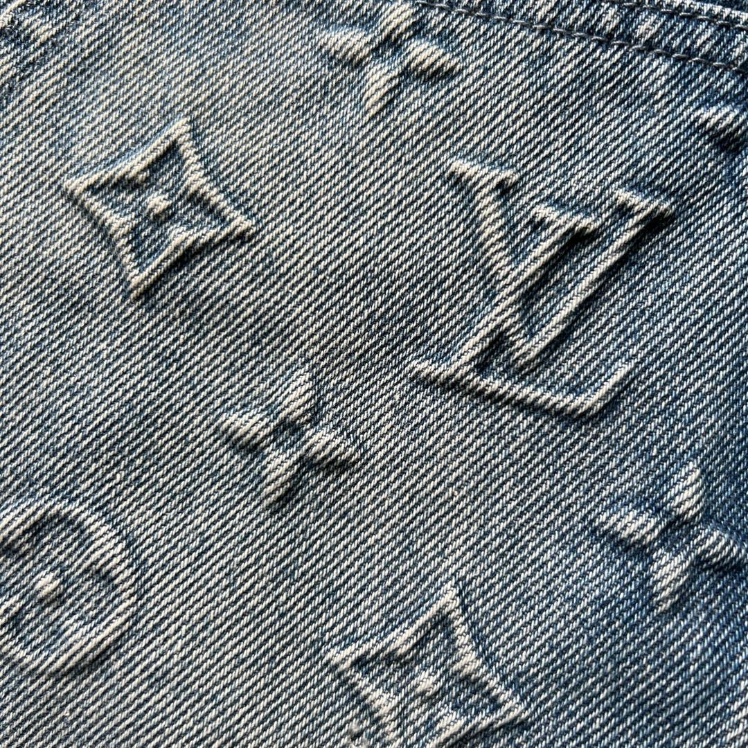 LV CARPENTIER DENIM SHORT BLUE