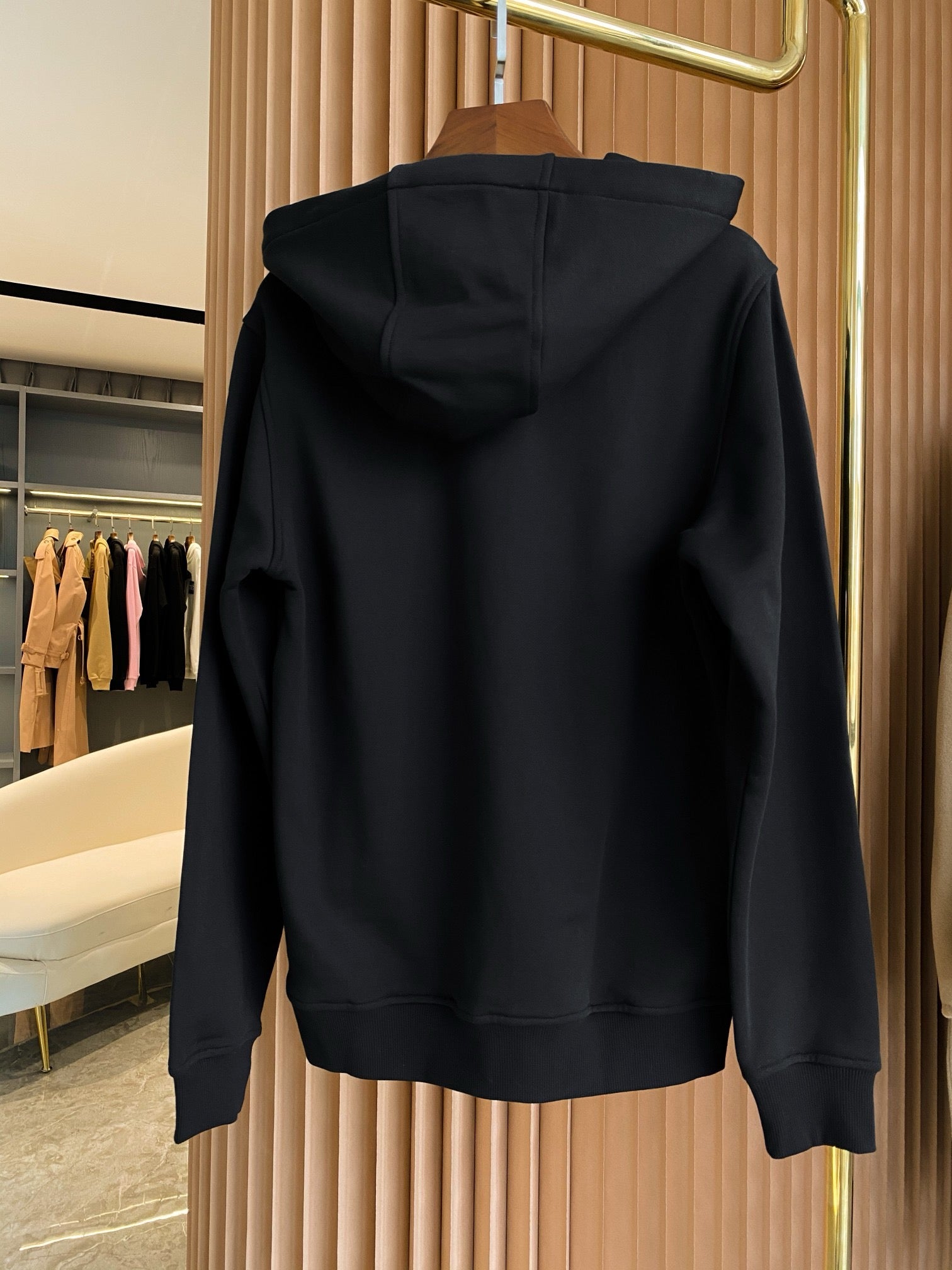 Brb Monogram Motif Coton Cordon De Serrage Sweat À Capuche Noir