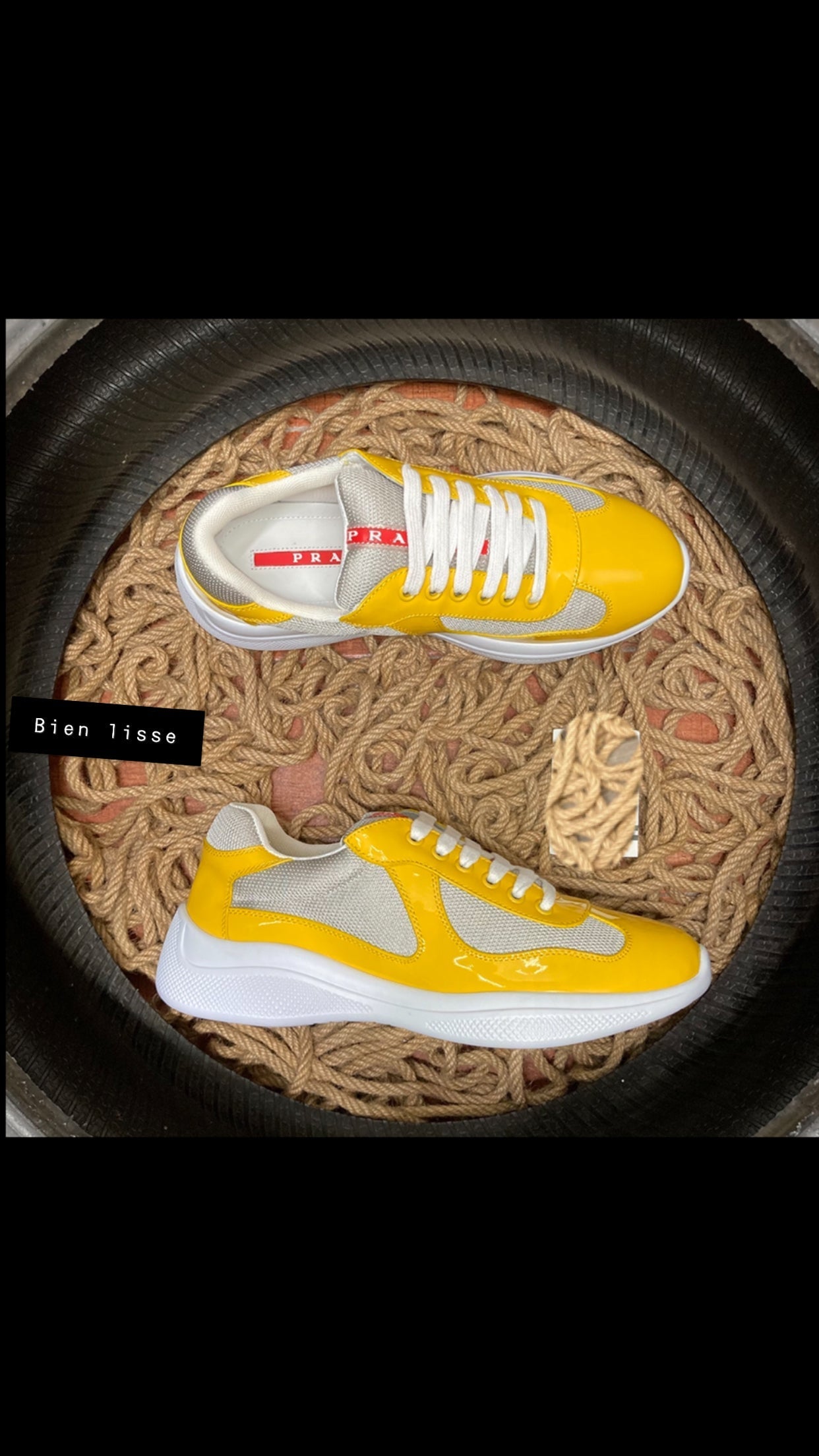Sneakers Prd America ´ s Cup tissu bike lisse yellow