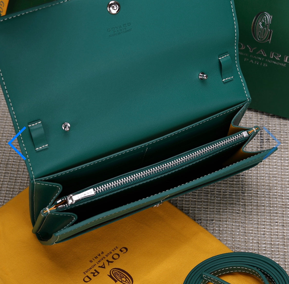 Portefeuille Pochette green varenne facture