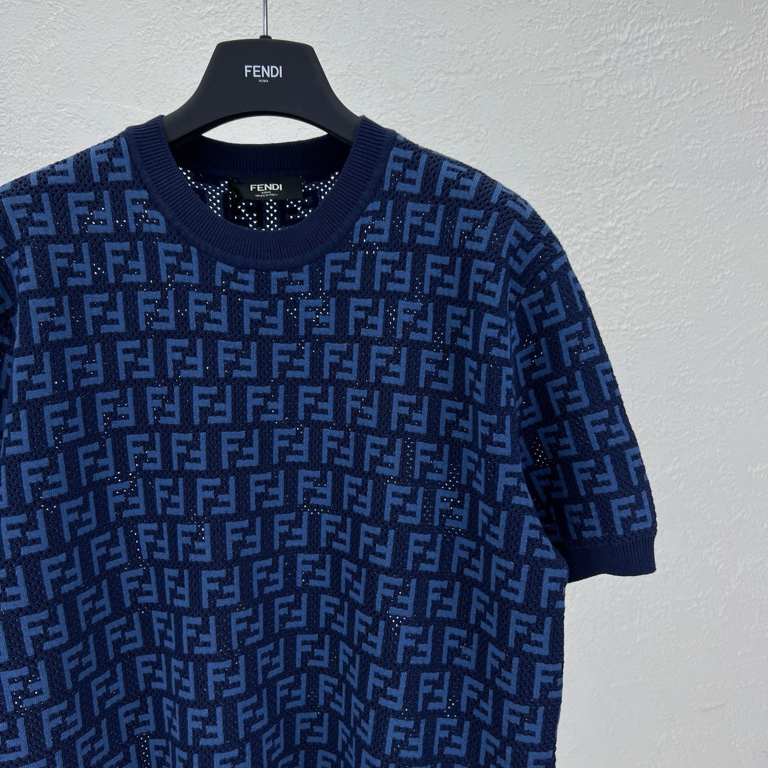 FF BLUE cotton linen sweater