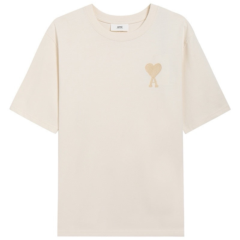 T-shirt beige à petit logo ami de cœur beige