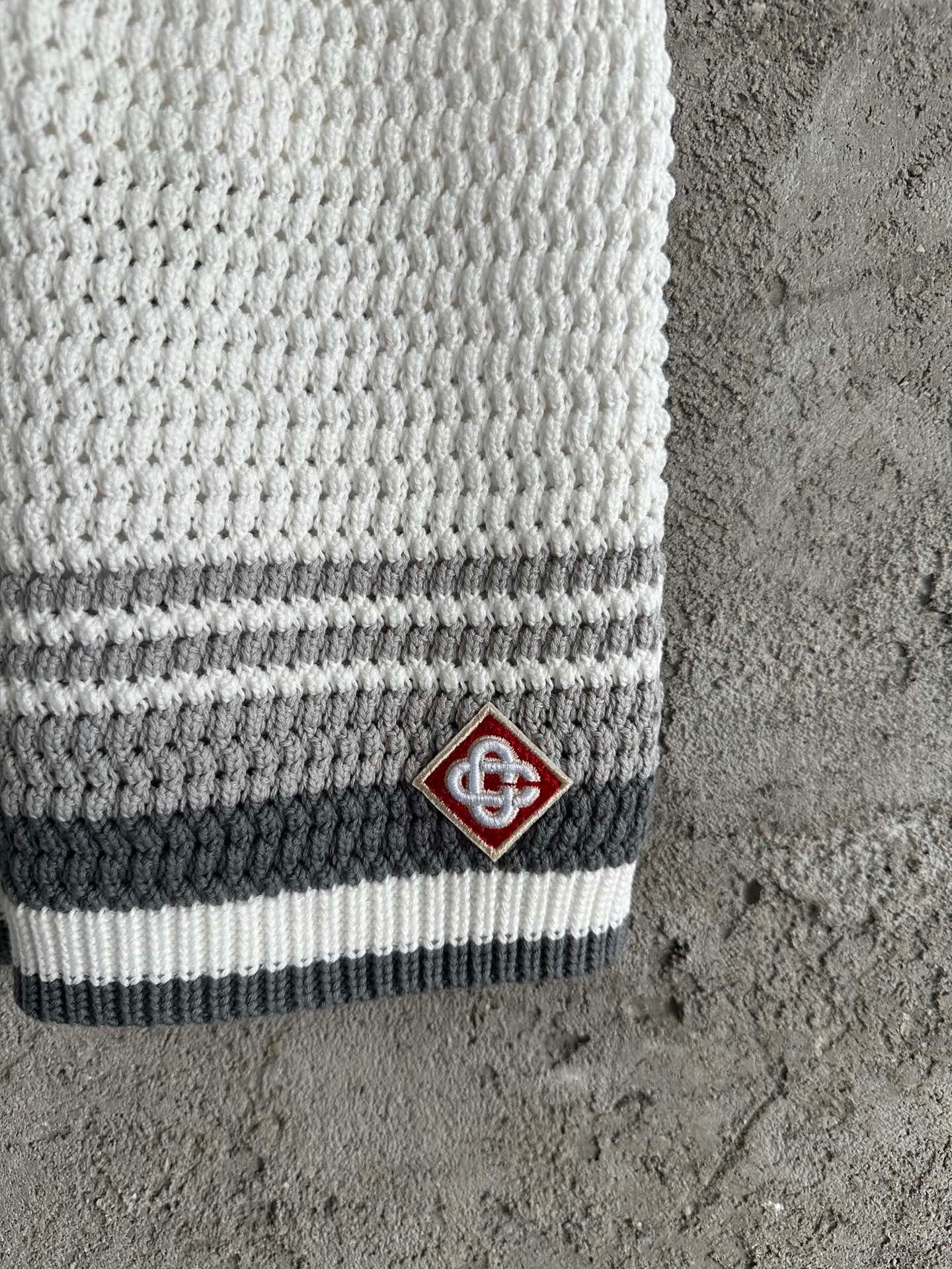 Ensemble casa B côtelé manches courtes grey crochet