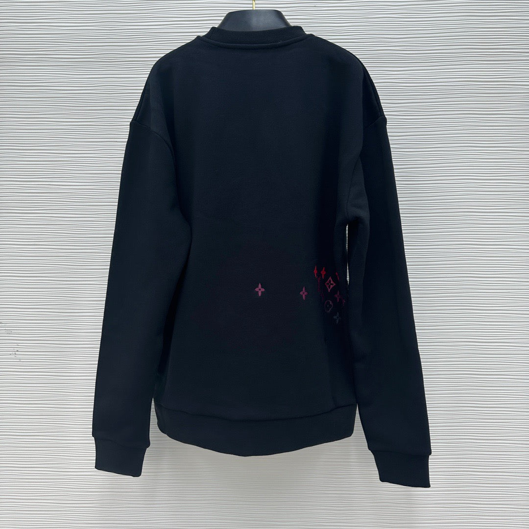 Sweat brodé en coton lv