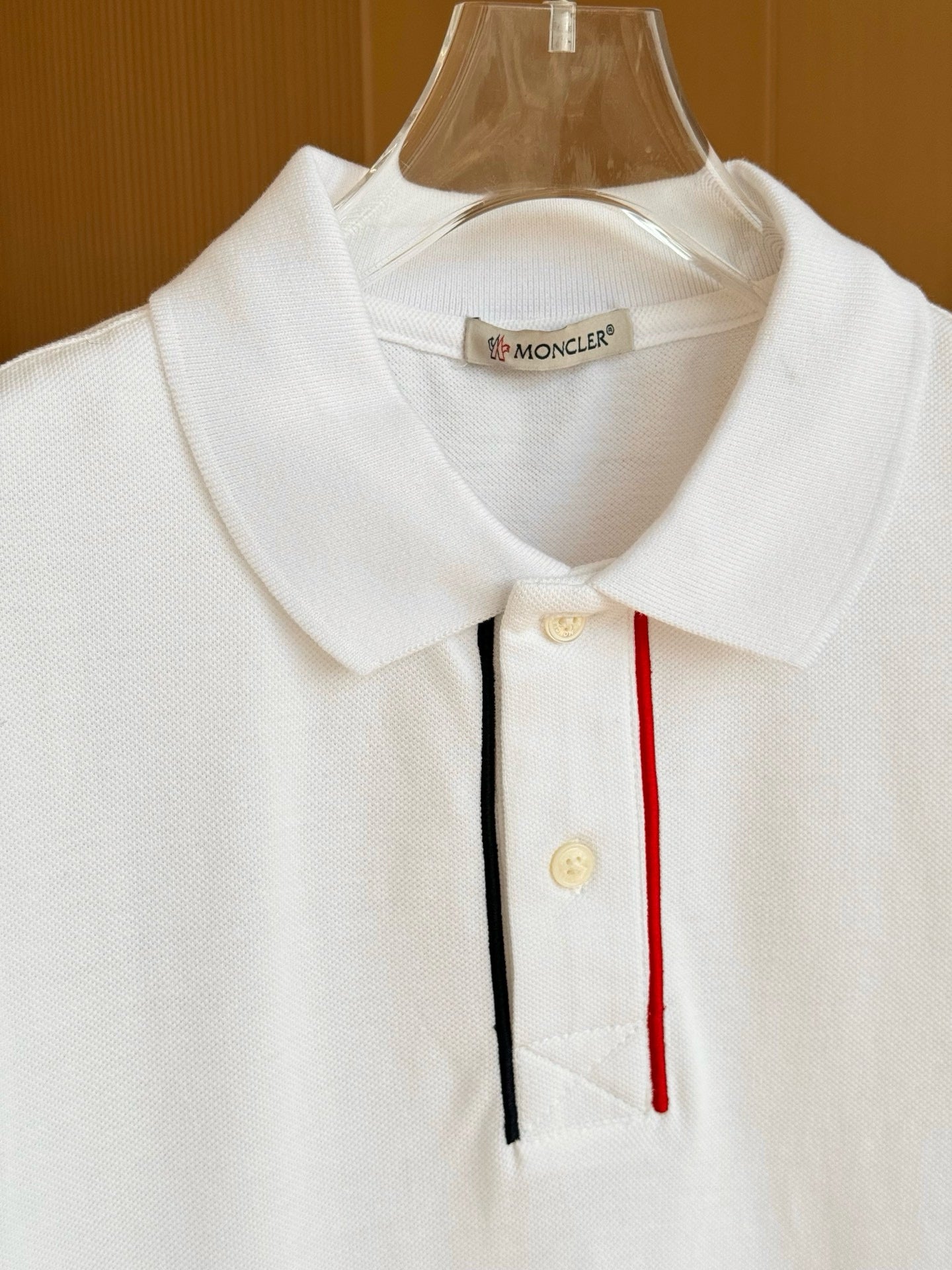 Mnclr Polo patch a logo blanc