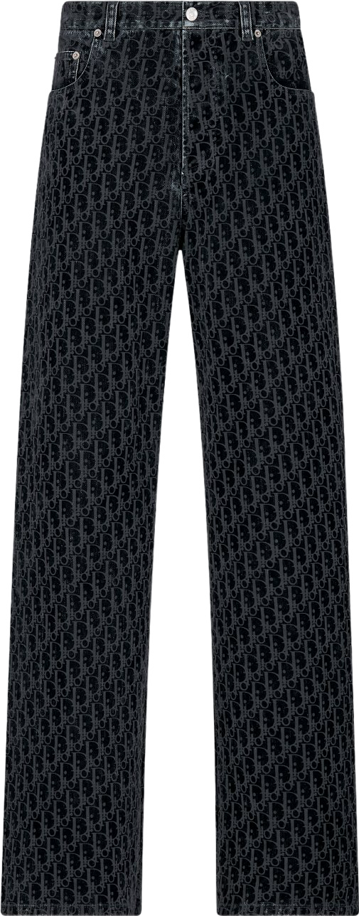 Jean Heritage CD Oblique DIOR AND KAWS Denim de coton bleu 10/10