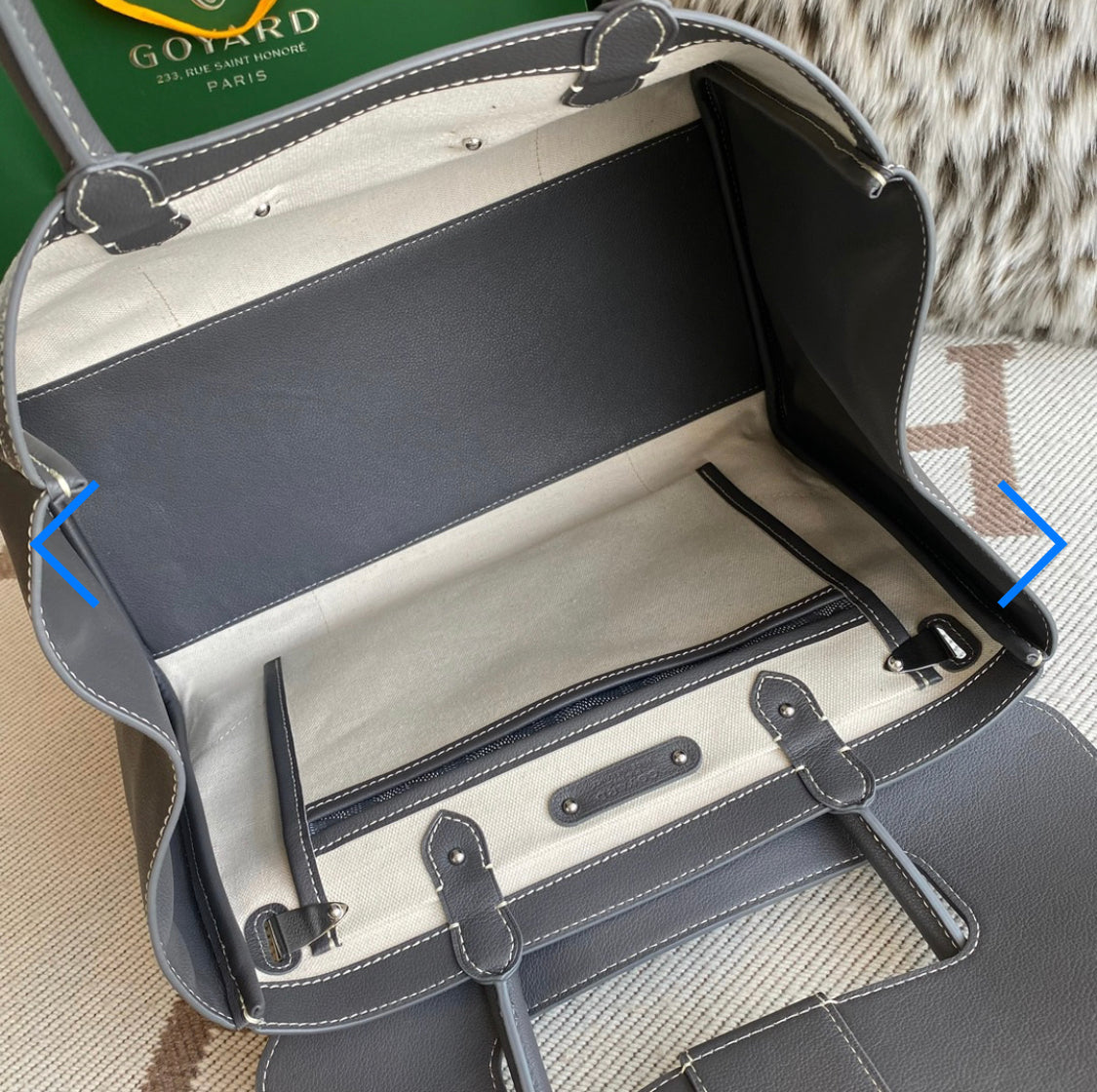 Saigon grey invoice tote bag