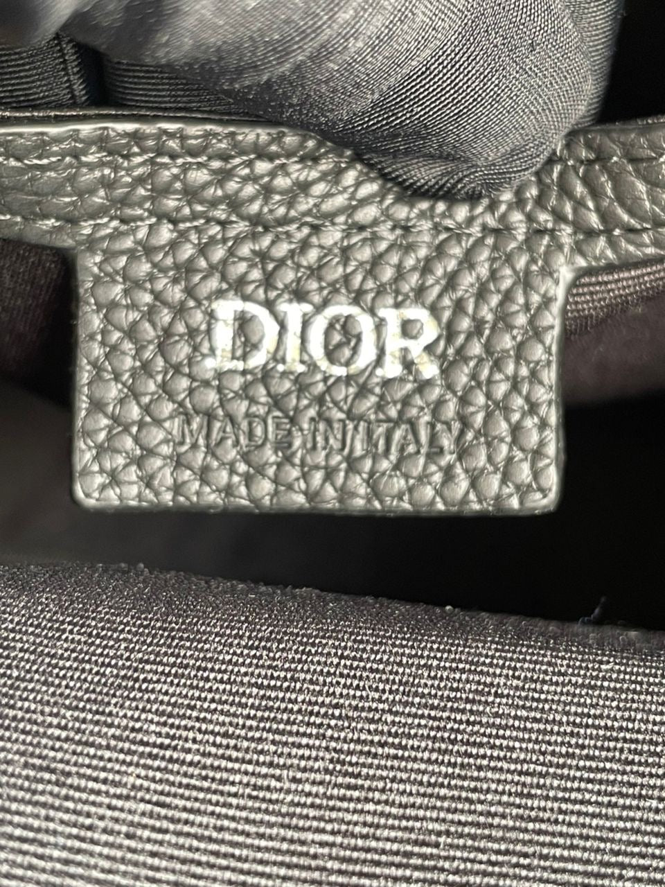 Slingbag Rider 2.0 Toile jacquard CD Oblique beige et noir et cuir de veau grainé noir 10/10
