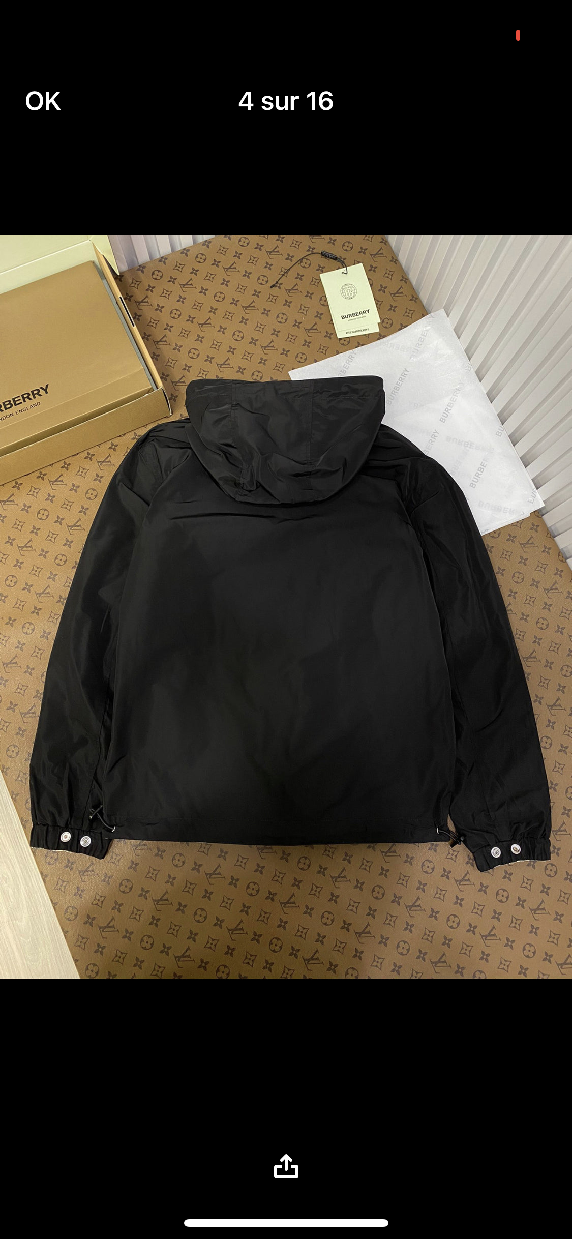 Reversible BRB jacket invoice
