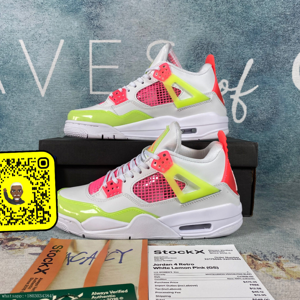 AJ4 Jordan 4 Retro White Lemon Pink
1:1 STOCK X AUTHENTIFICATION ✔️