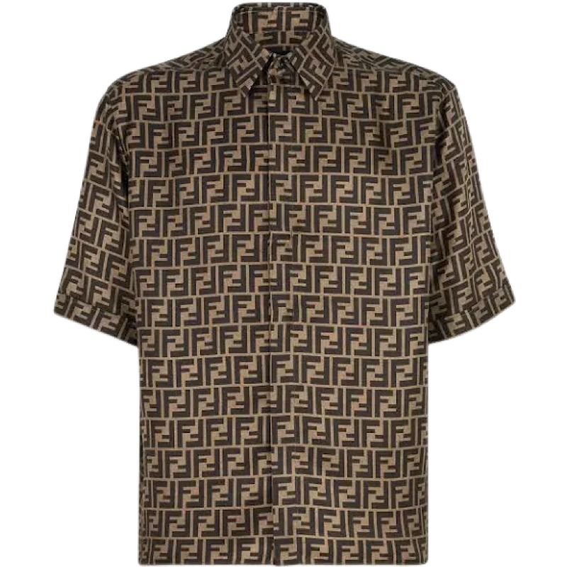 Chemise soie marron FF