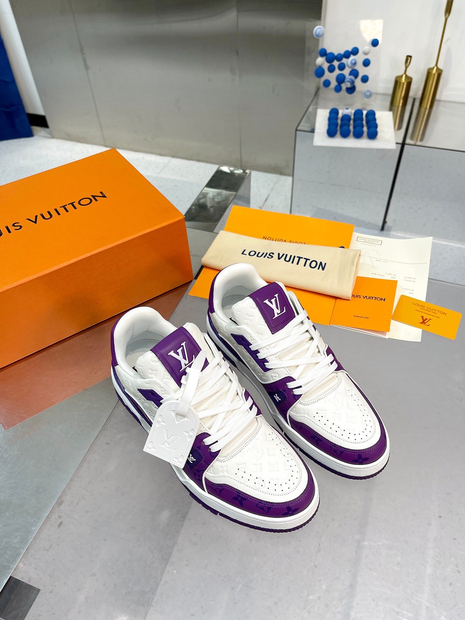Sneakers Lv trainers purple 2023 facture