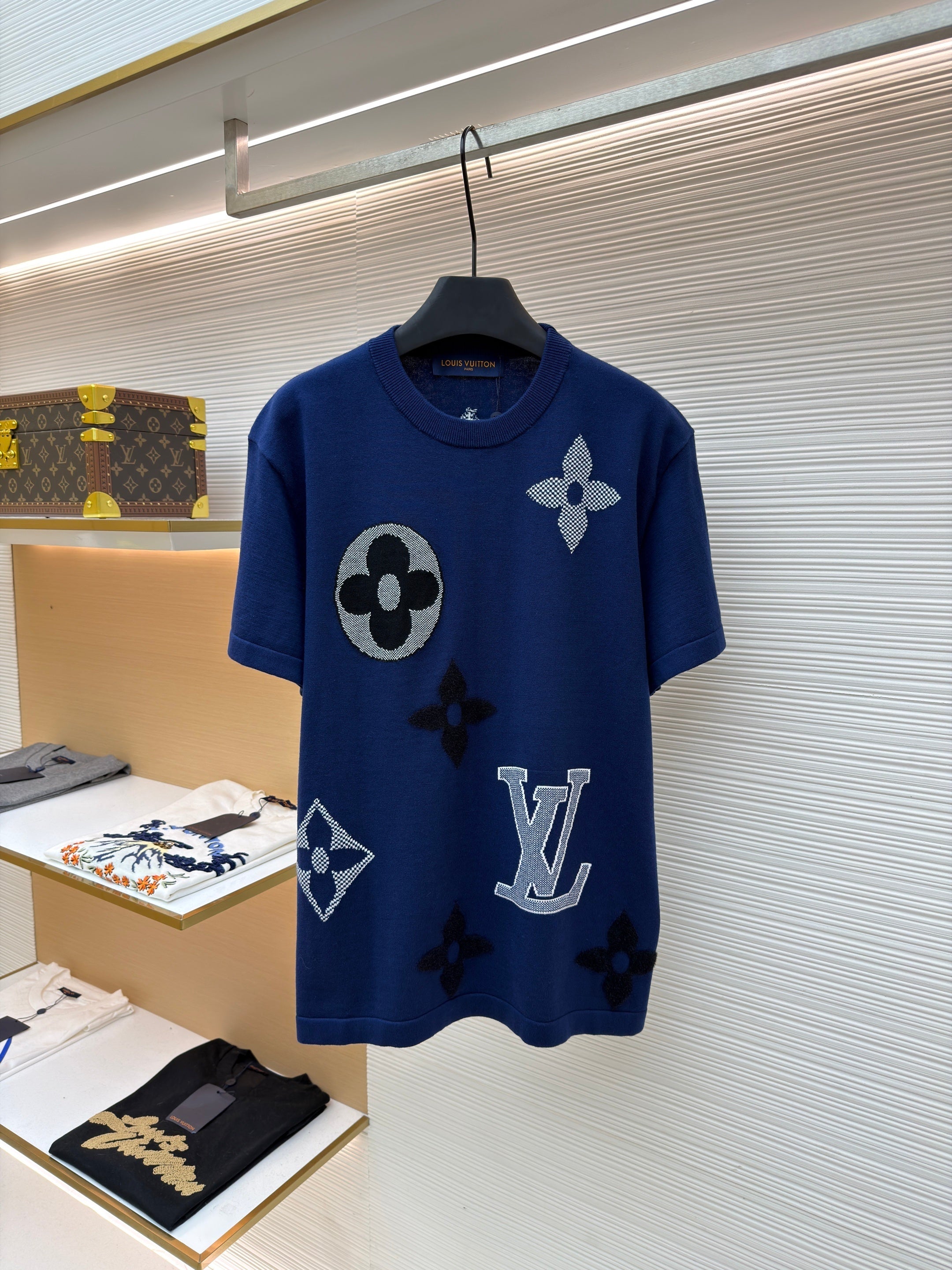 Tee shirt Monogram maille à col rond 10/10