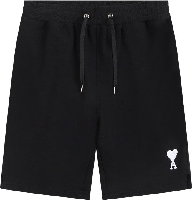 Short noir à petit logo ami de cœur blanc