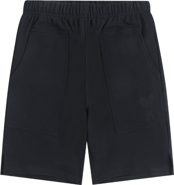 Short noir à petit logo ami de cœur noir