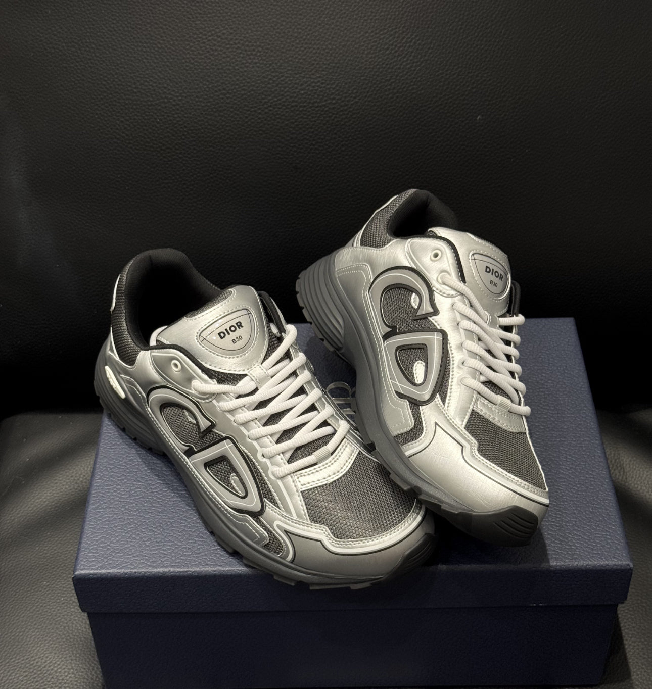 SNEAKERS B30 V3S 2025 💡 VERSION BIEN LISSE Sneaker B30 Countdown Maille technique blanche effet metallisé et tissu technique FACTURE PACKAGING COMPLET MODÈLE POUSSÉ