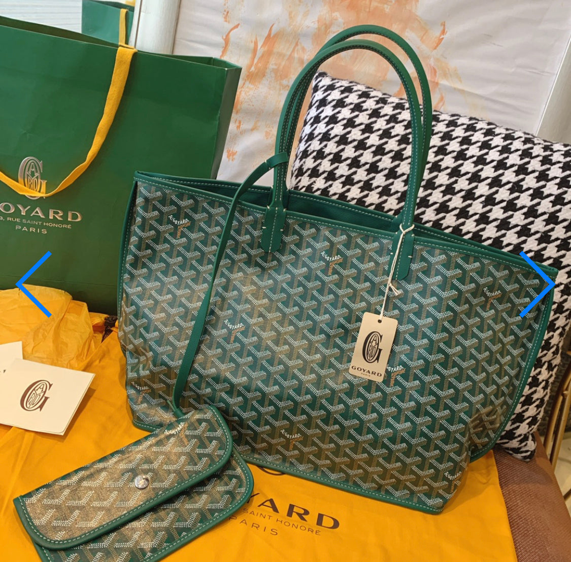 Sac Anjou GM green facture
