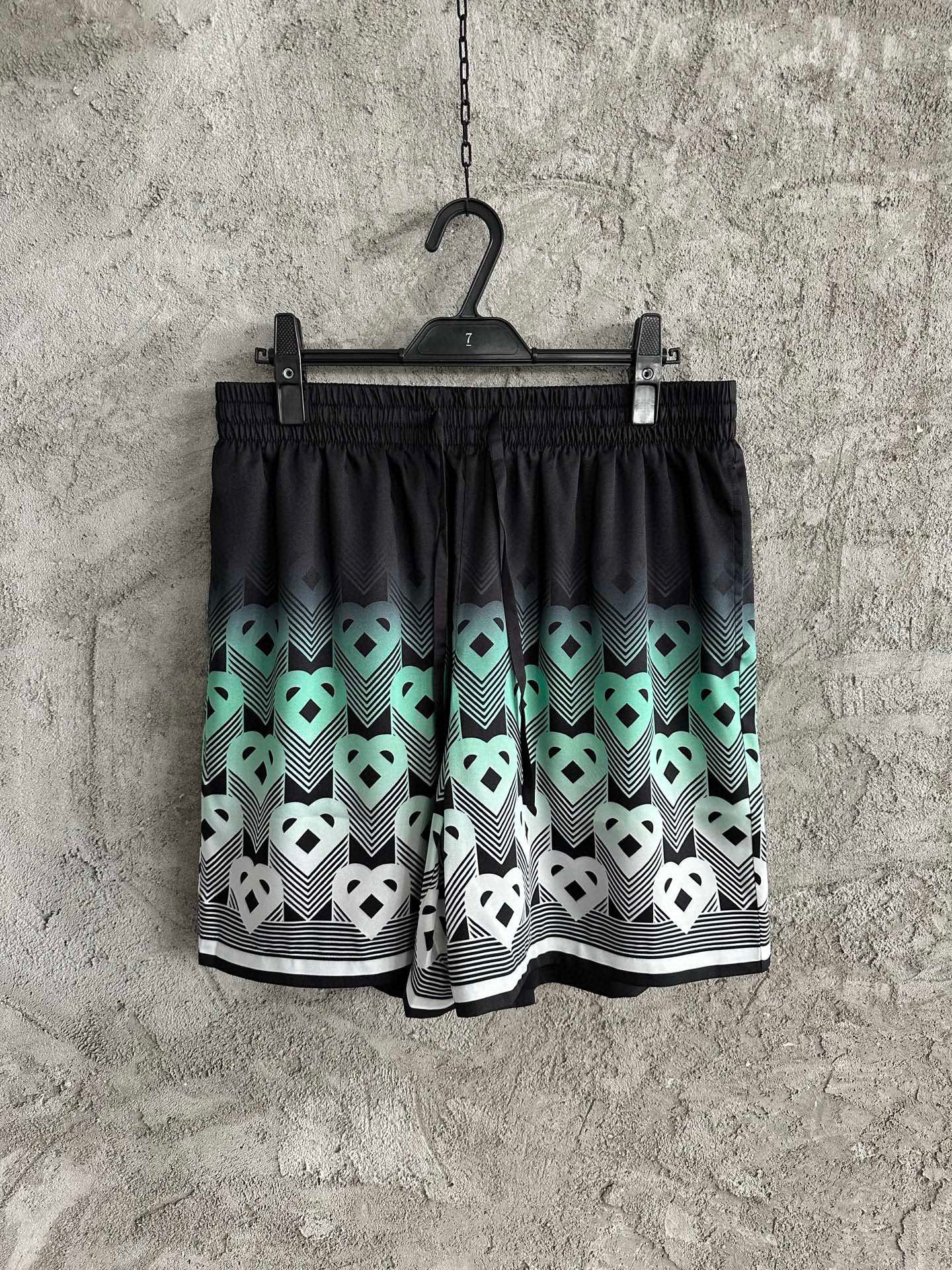 CASAB ENSEMBLE chemise en soie en dégradé à motif monogrammé