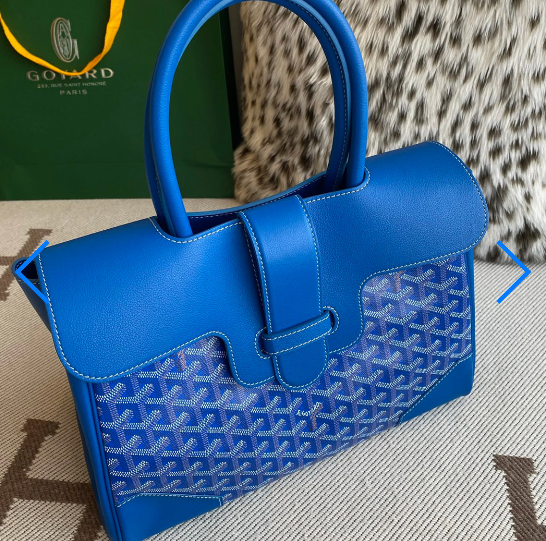 Saigon blue invoice tote bag