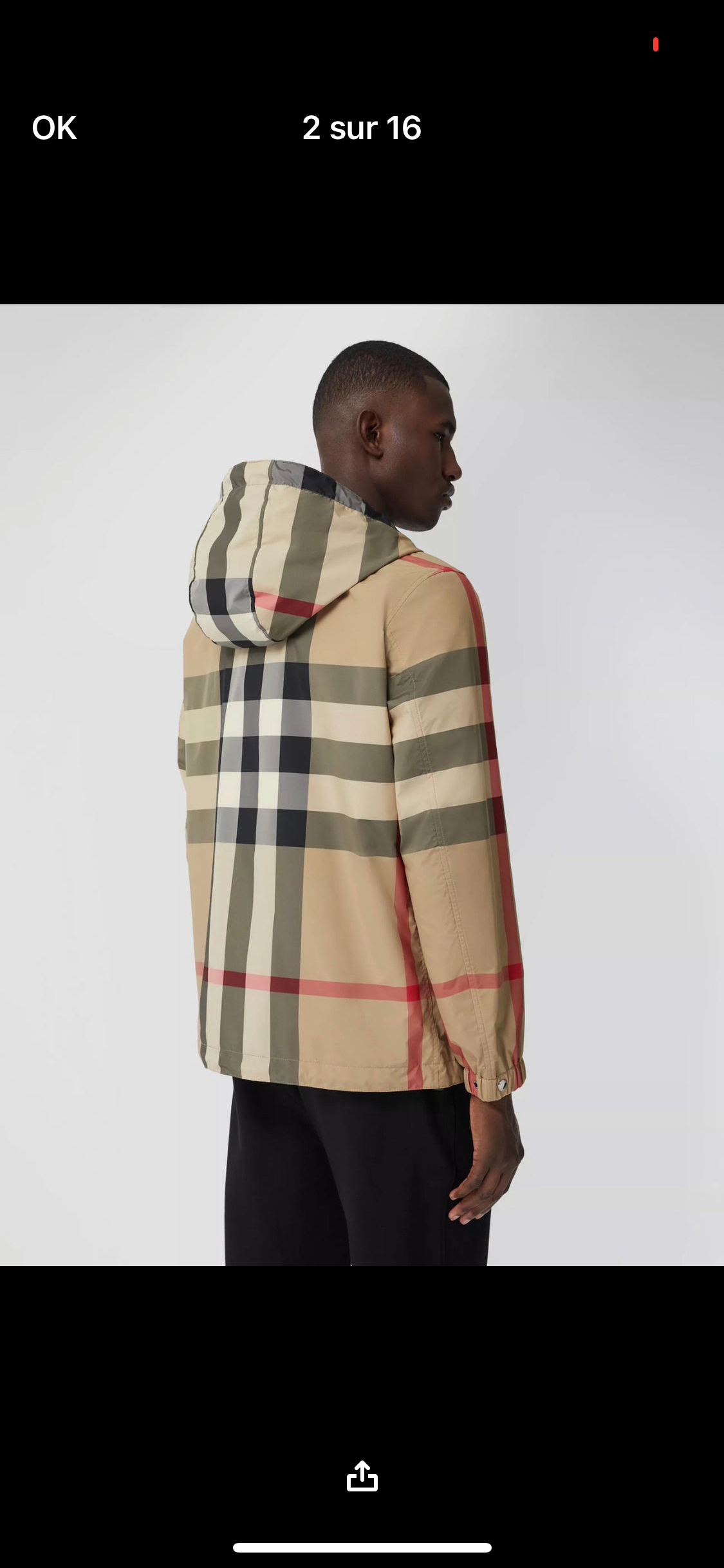 Reversible BRB jacket invoice