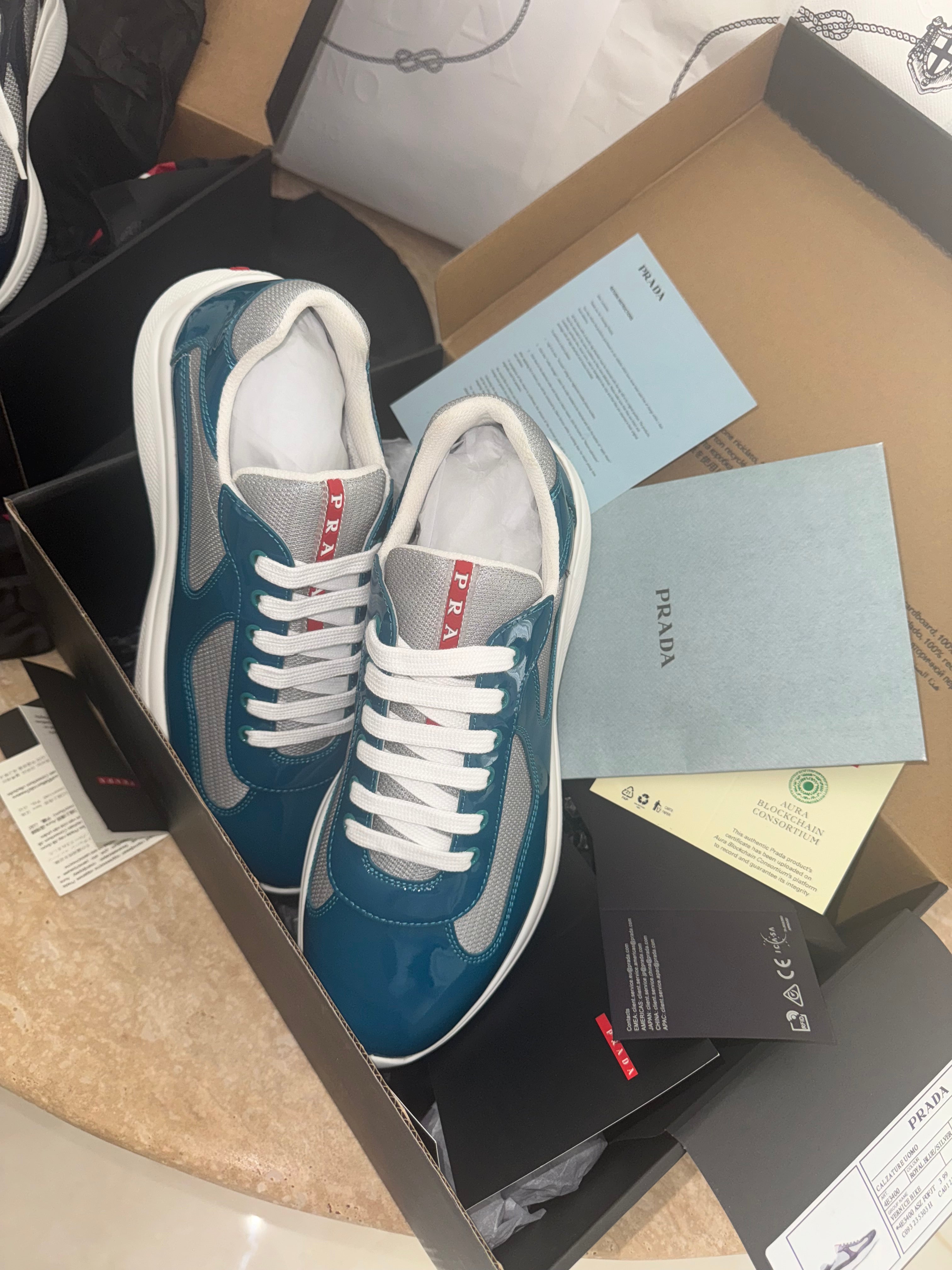 Sneakers Prd America ´ s Cup tissu bike lisse blue lagoon 10/10