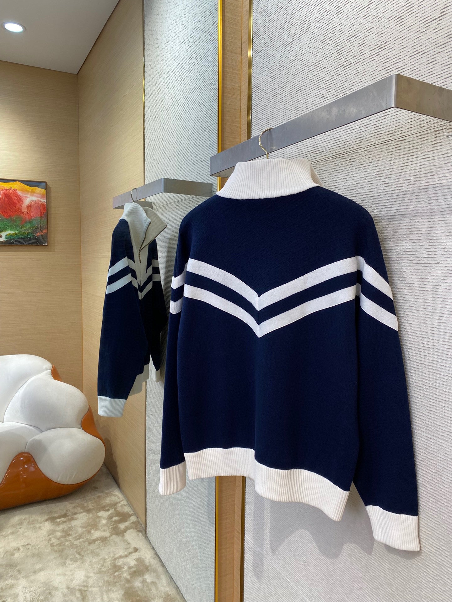 Blouson marin en maille de coton lv