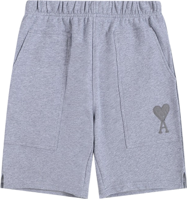 Short gris à petit logo ami de cœur gris