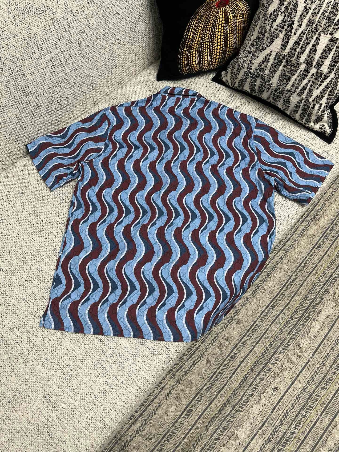 PRINTED COTTON POPLIN SHIRT GG