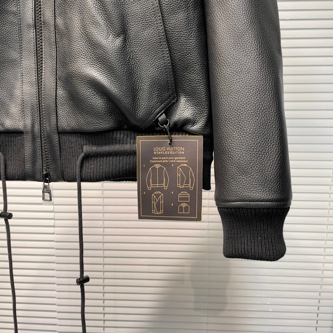 Veste Lv FULL CUIR LEATHER VRAI LEATHER BLACK