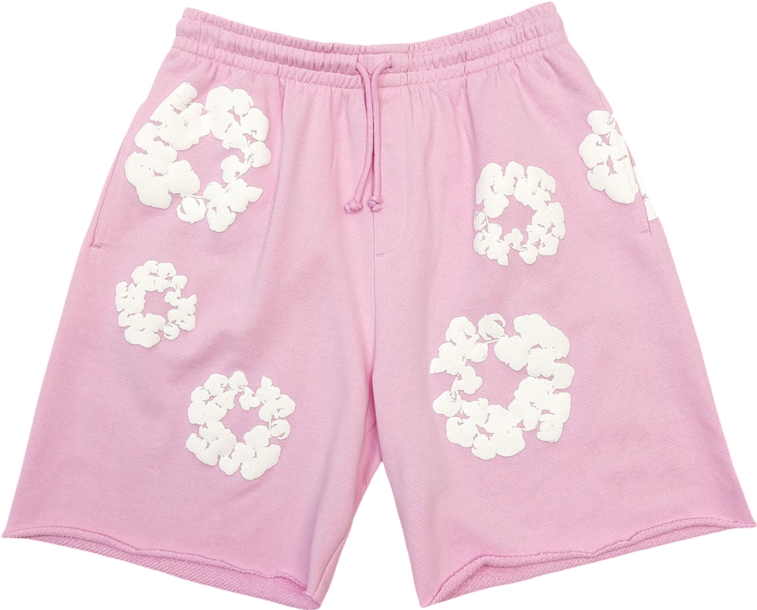 Denim Trs - short en Coton à imprimé graphique - rose