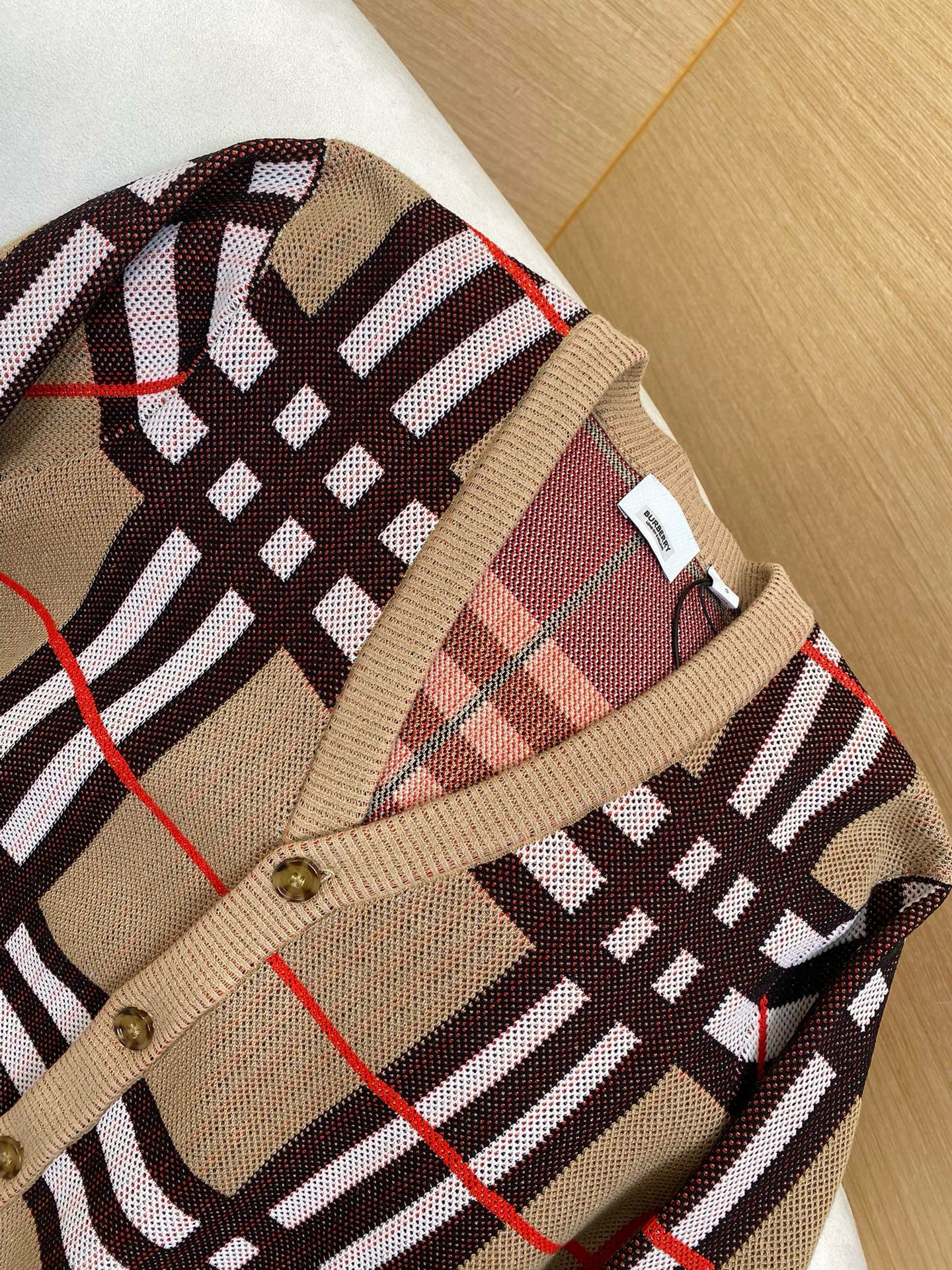 Cardigan motif vintage Check home