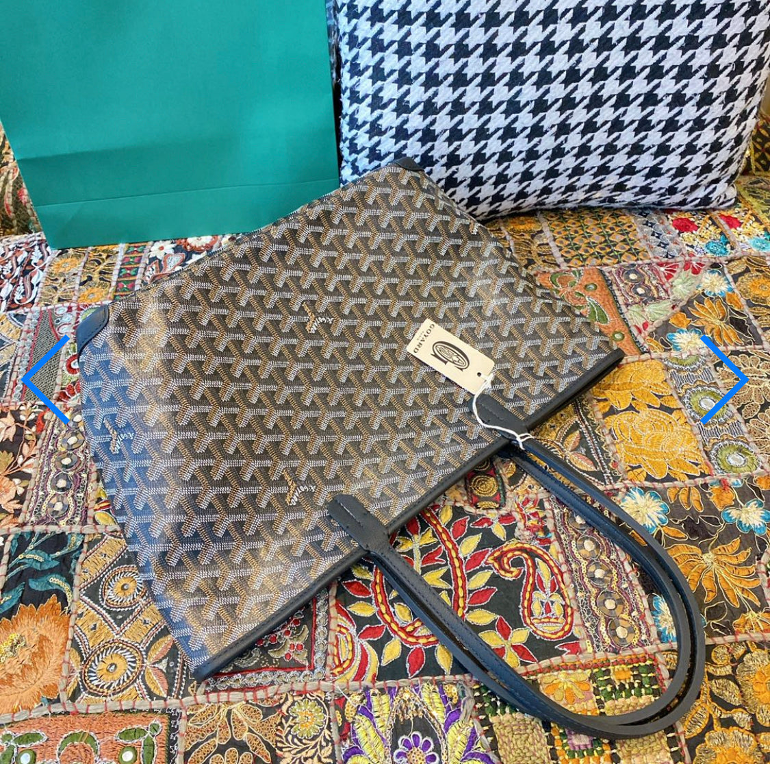 Artois Blue navy PM invoice bag