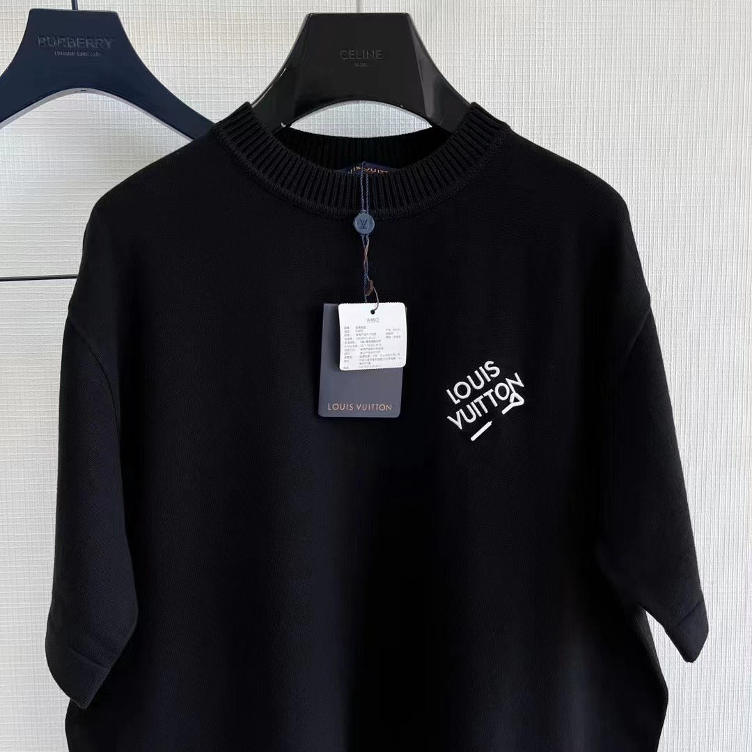 Tee-shirt manches courtes à signature brodée