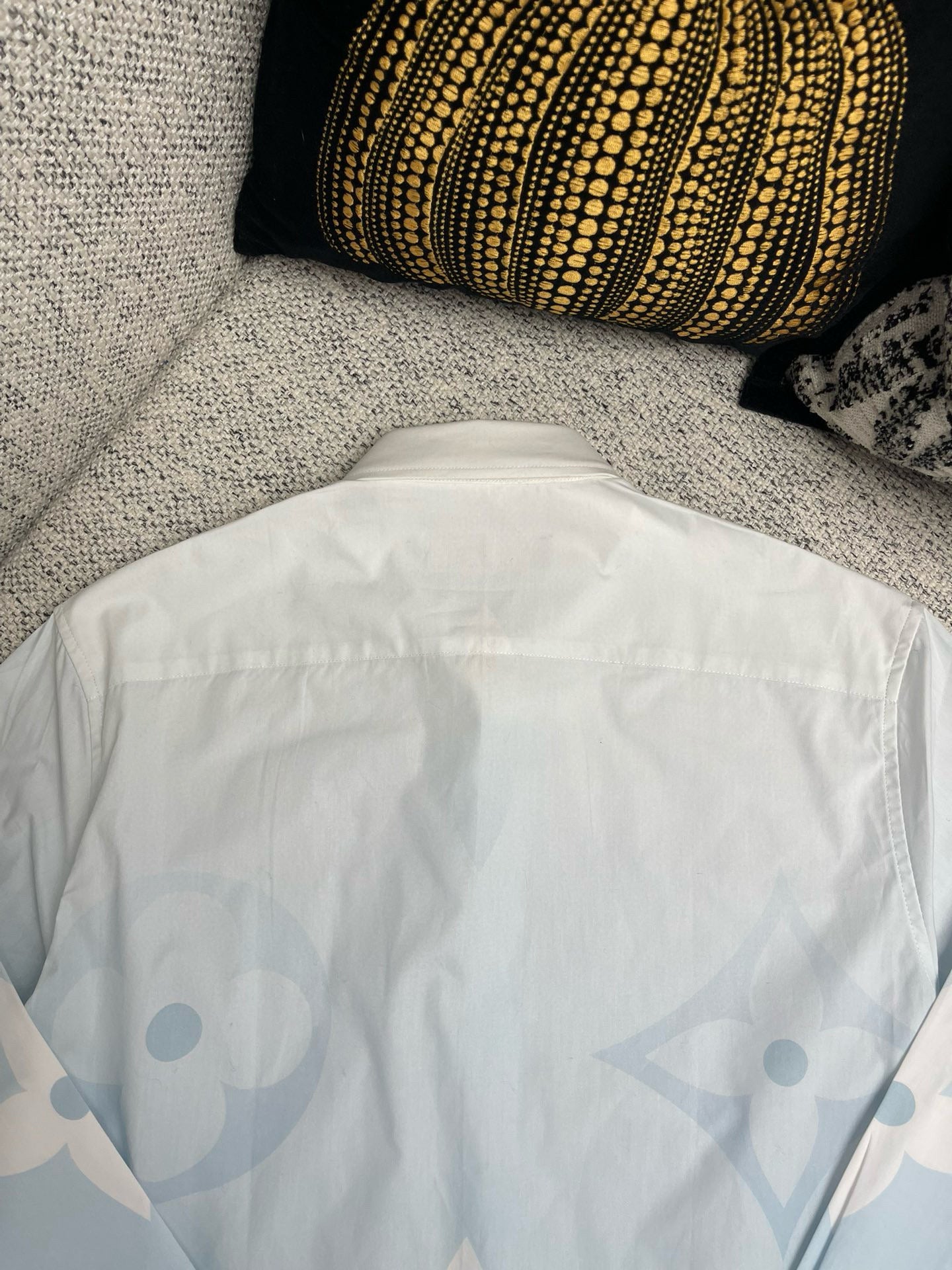 Chemise lv manches longues imprimée Monogram en popeline