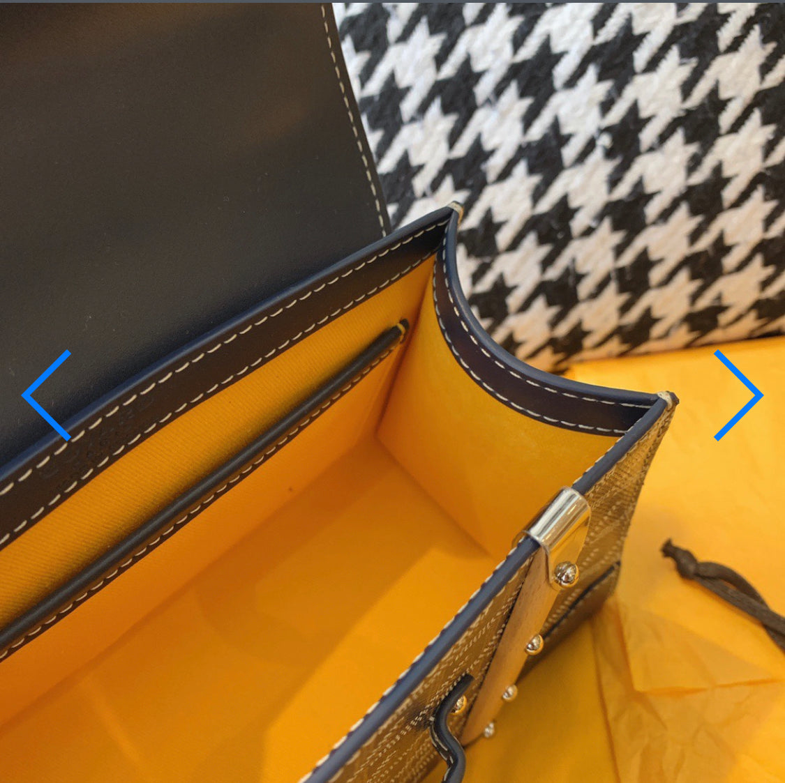 Sac Saigon mini blue navy facture