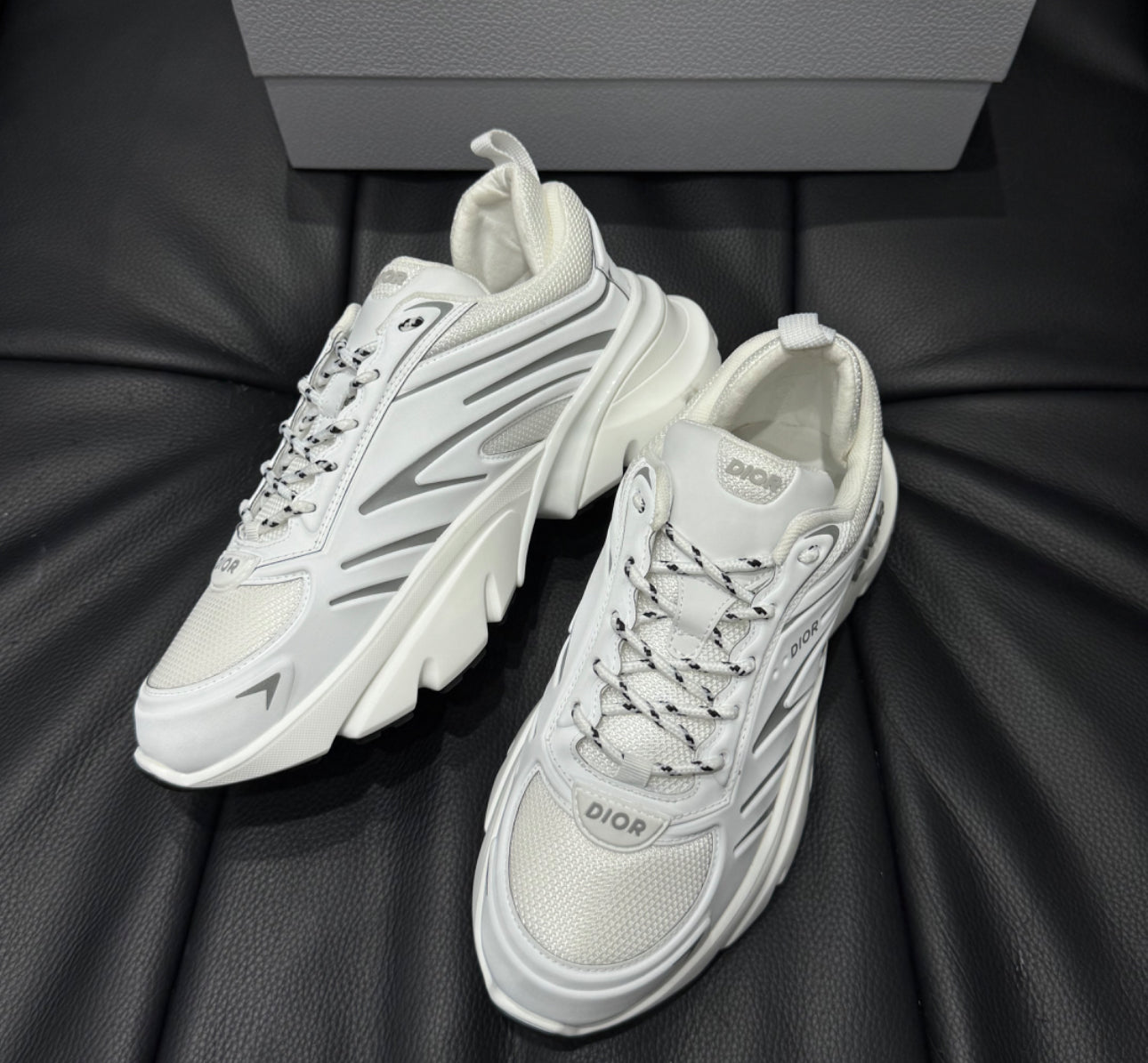 Sneaker B44 Blade Maille technique blanche et tissu technique blanche