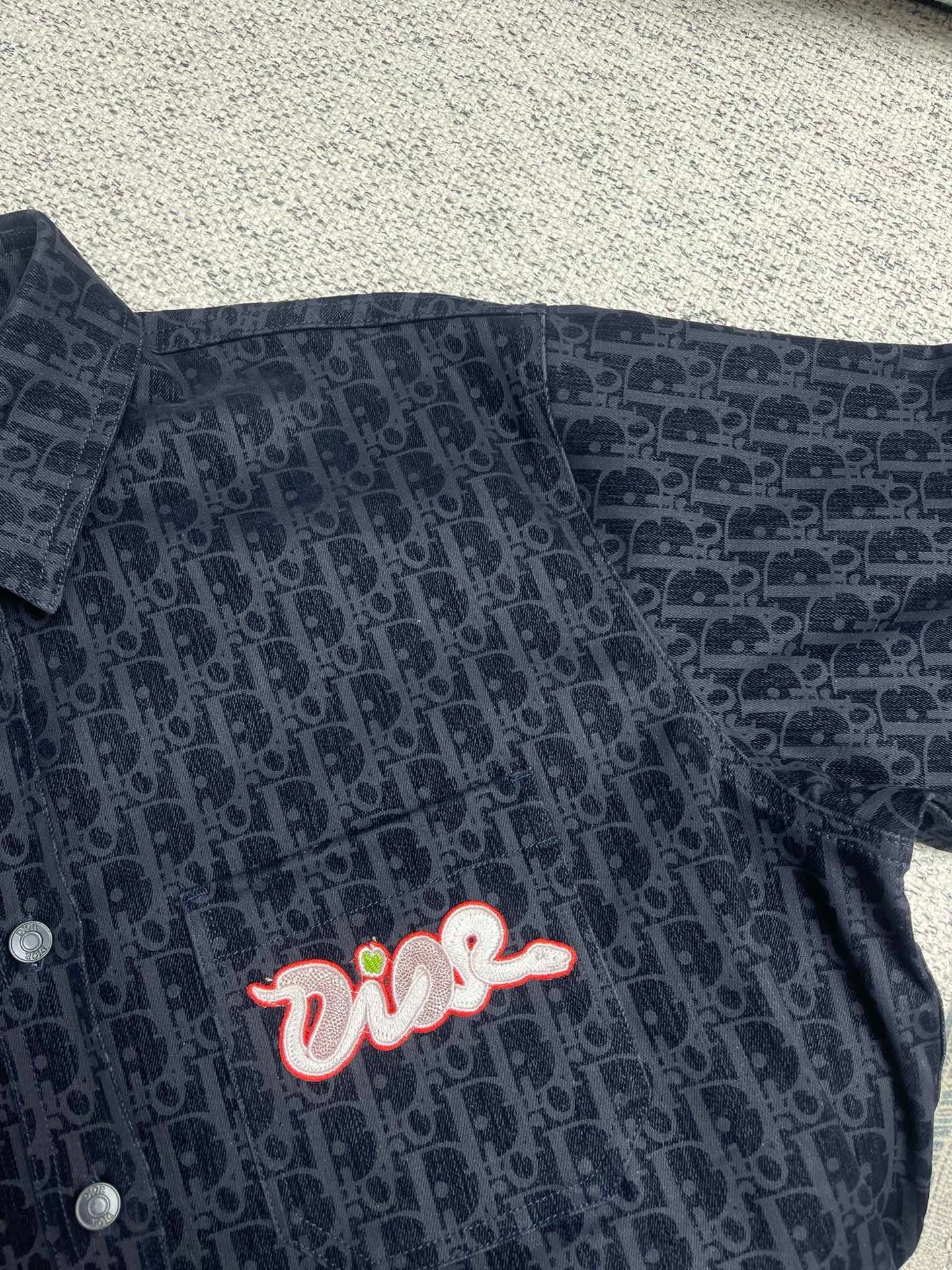 Surchemise CD AND KAWS Denim de coton mélangé bleu 10/10