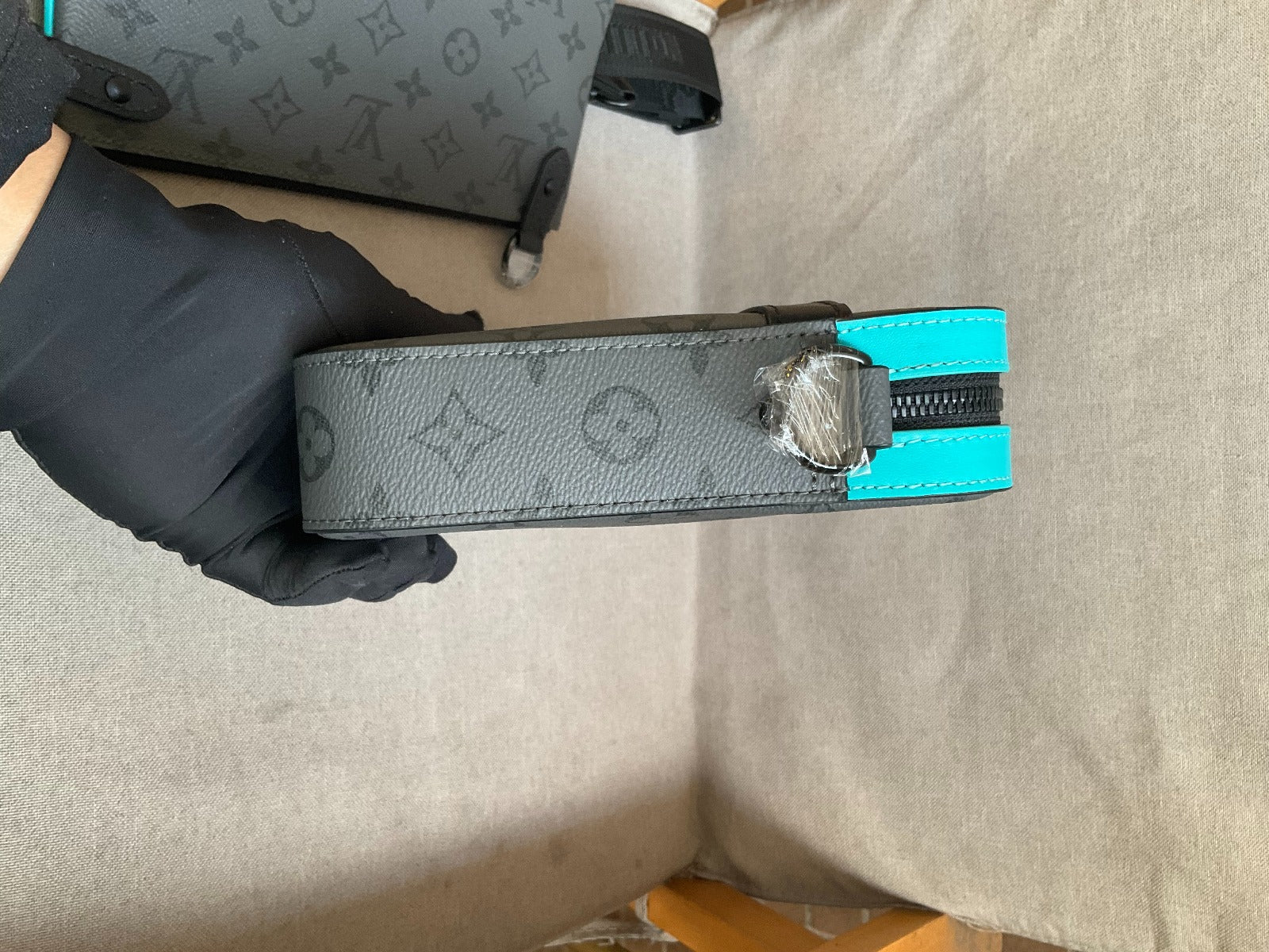 Sac Trio Messenger Grey blue 10/10 facture