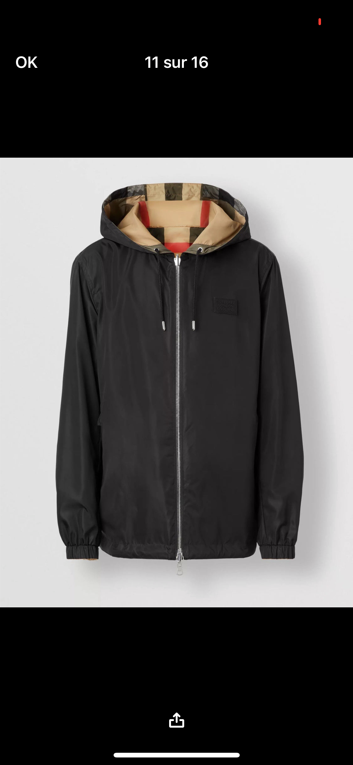 Reversible BRB jacket invoice