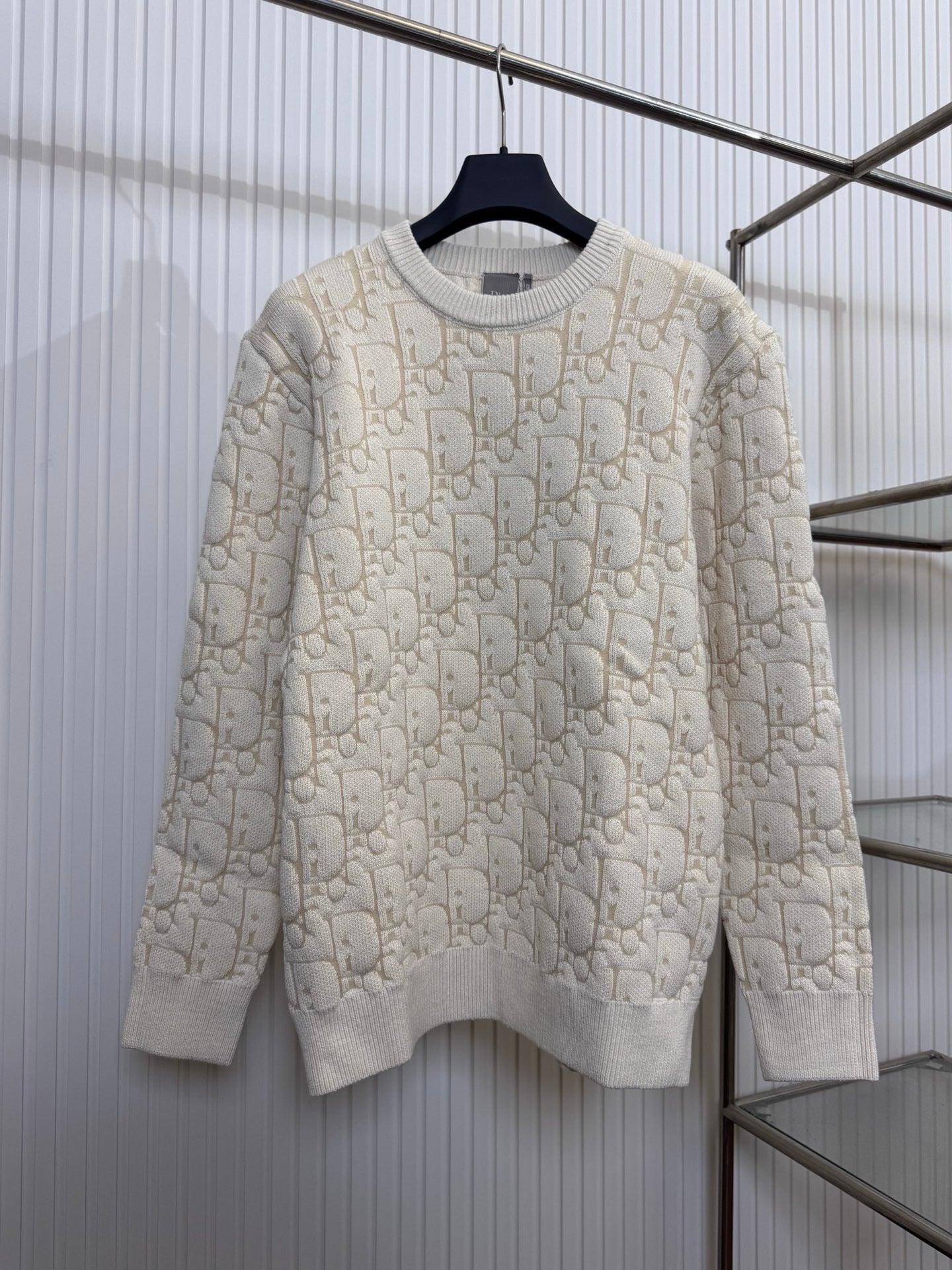 Pull Cd oblique ecru beige
