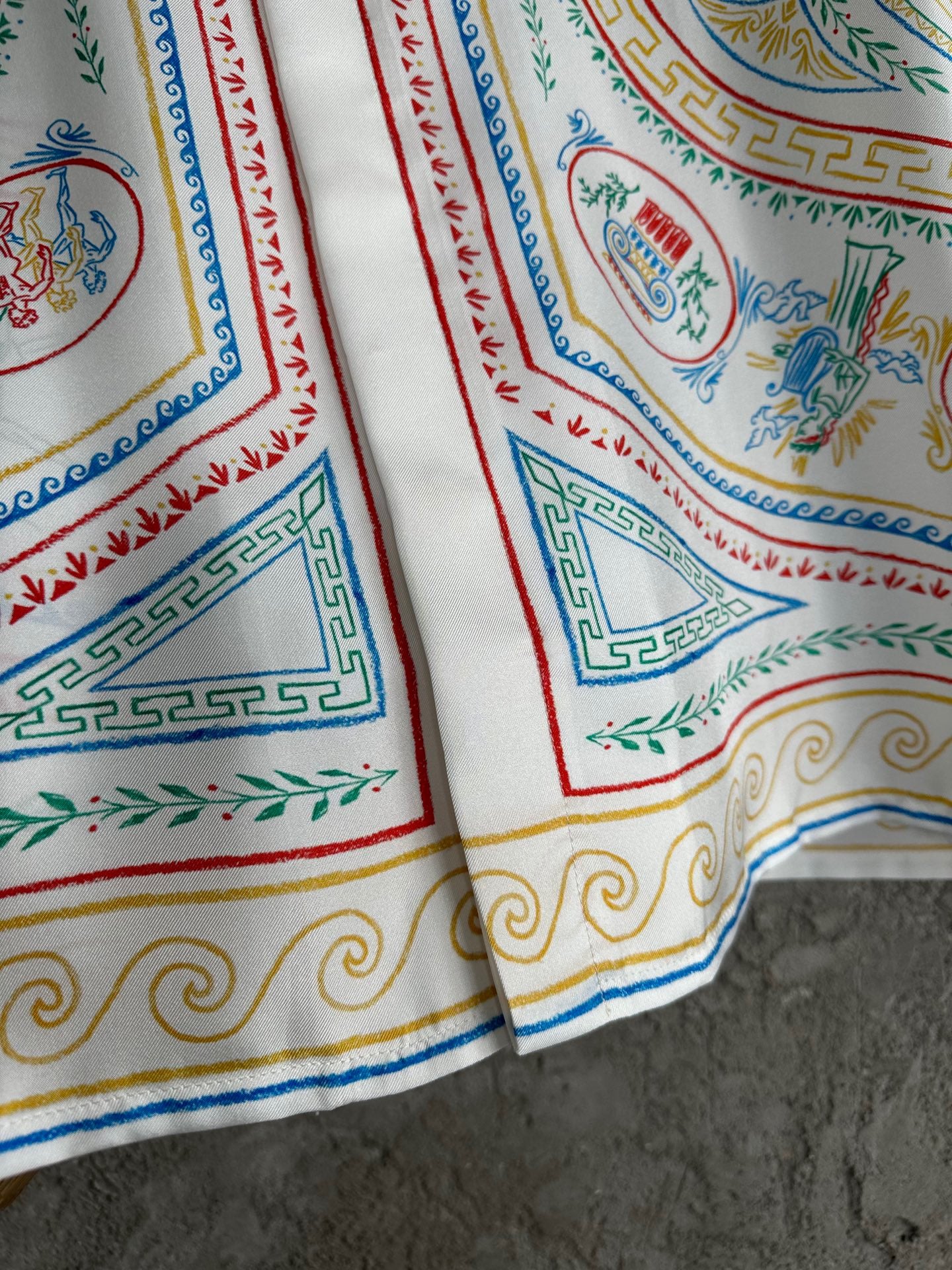 CHEMISE CASA CUBAN COLLAR SILK ENSEMBLE