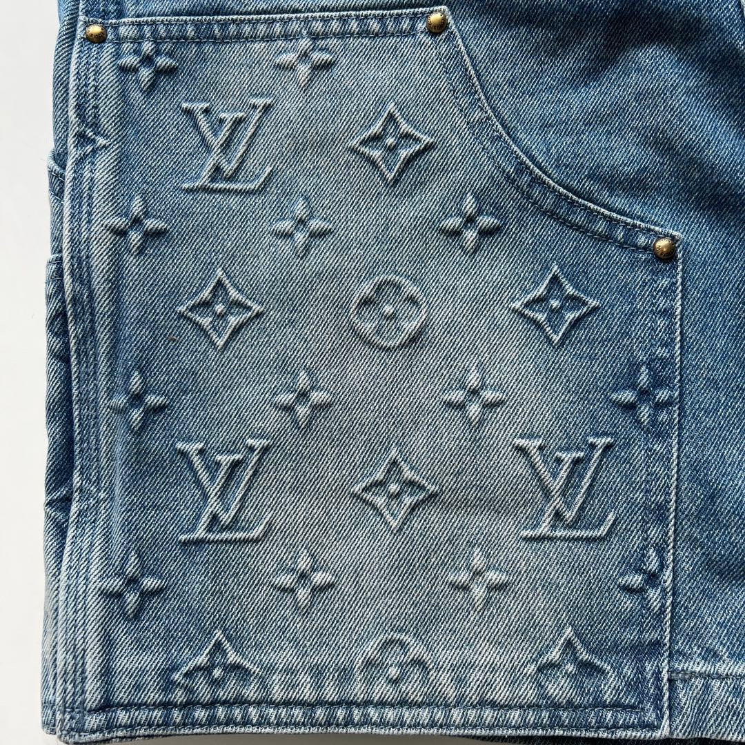 LV CARPENTIER DENIM SHORT BLUE
