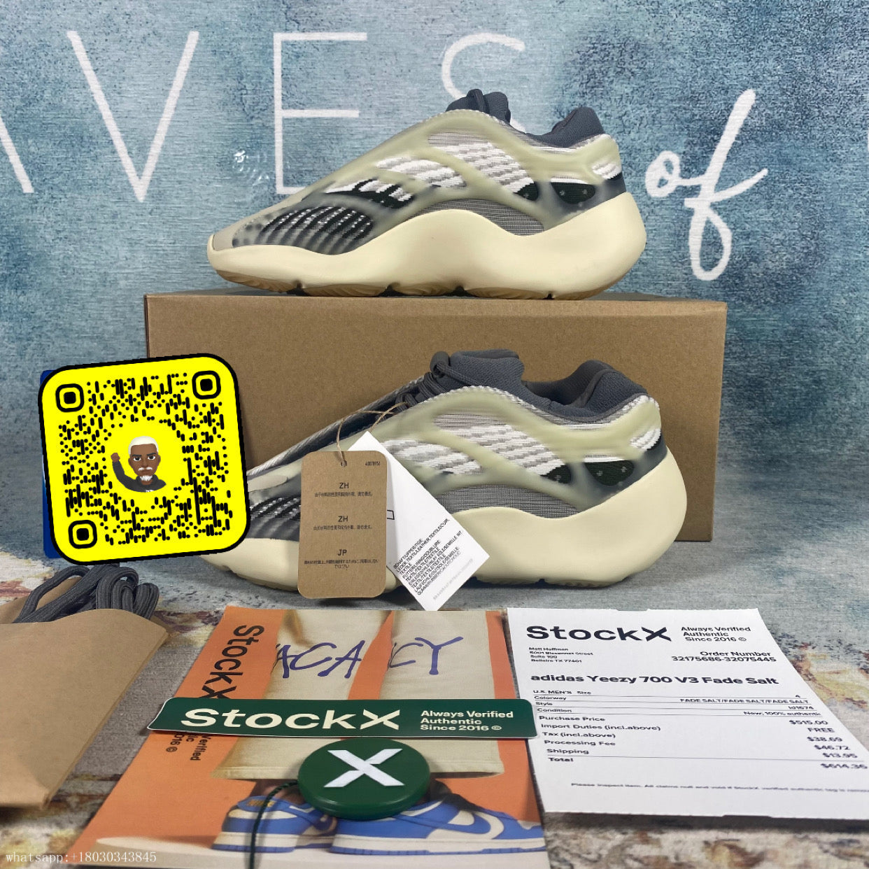 ADD 700 V3 Fade Salt Stock X Authentication ✔️ 1:1 invoice