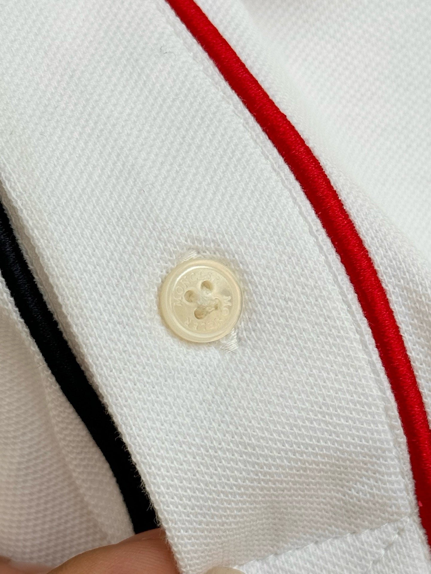 Mnclr Polo patch a logo blanc